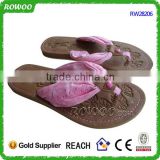 Comfortable Cotton Pink Low Price Ladies Sandals