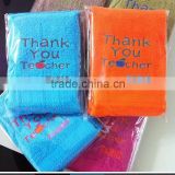 colorful costom words 100% cotton towel