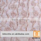 Elegant velvet lace fabric 100%polyester chiffon rose flower fabric