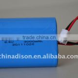 26650 6.4v 3000mah phospate LiFePo4 lithium ion solar lights battery pack high safety under high temperature