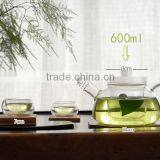 Top Quality 600ml Bamboo Lid Teapot Chinese Borosilicate Heat Resistant Teapot Glass Teapot thumbnail-3