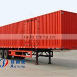 best selling cargo box semi trailer with double axle