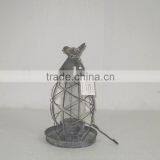 Metal Finch Bird Feeder w/ Glass Hurricane Holder