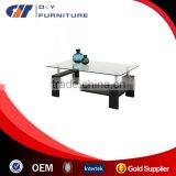 Living Room Modern Coffee Table Design Made of Glass and MDF thumbnail-1