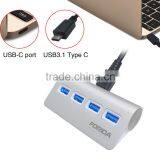 USB -C Type C USB 3.0 Hubs ,USB 3.1 Gen 1 Hub With 4 Ports ,aluminium Usb Hub