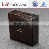 Artificial Leather Designed Elegant Brown Wholesale Wooden Led Jewelry Box Quality Choice thumbnail-3