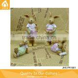 Chinese Factory Handmade Carved Resin Rabbit Figurines Easter Bunny thumbnail-1