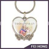 High Qulaity Heart Shape New Style Catholicism Printing Keychain for Gift