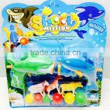 Shooting Game Solid Color Shark Dolphin Ping-pong Gun With Bowling Ball Sport Toy thumbnail-6