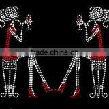 Wholesales Two Drinking Girl Heat Transfer Motifs ,rion on Hot Fix Motifs thumbnail-1