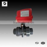 2-way PVC electric operated ball valve with screw thread 2 inches 63mm