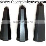 Black Agate Wholesale Pencil 6 to 8 Facets Single Terminated Point Khambhat Gujarat India Crystal Waves