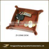 2014 New Design Leather Salver,Household Leather Salver