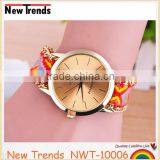 Newest National Style Multi Color Woven Braid Women Bracelet Watches thumbnail-6