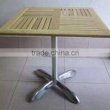 Restaurant Aluminum Furniture Foldable Wooden Mental Square Dining Table YT13A thumbnail-1