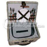 Handwoven Wicker Picnic Basket thumbnail-1
