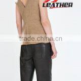 Women Bell Bottom Leather Pants Casual Leather Pants thumbnail-2