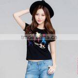 Newest Design Cheap Top Quality Promotional Ladies t Shirt Wholesale China thumbnail-3