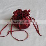 Promotional Satin Mooncake Pull up Drawstring Pouch Bag thumbnail-1