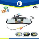 One Second Startup Waterproof HD Wifi 4.3" Screen Car Vehicle Rearview Mirror Monitor