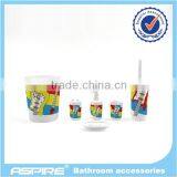 Wholesale Printed Plastic Bathroom Set