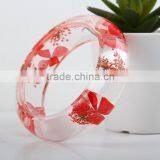 2016 Fashion Pressed Real Dried Flower Plants Resin Bangles Bracelet thumbnail-2