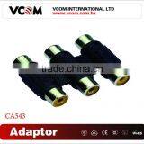 3 RCA Female to Female 3 RCA Adaptor thumbnail-1