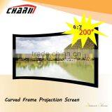 3D 4:3 Ratio 200" Curved Frame Projection Screen