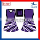 cheap sublimation netball skirts with bibs
