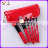 6pcs Classic Colorful Mini Gift Cosmetic Brush Set with Zip Pouch