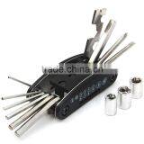 Outdoor Multi-purpose Black Bicycle Repair Tool Puller Wrench for MTB Bike Spanner Pump Set Riding Cycling thumbnail-1