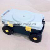 360 Swivel Garden Seat Storage Cart thumbnail-1