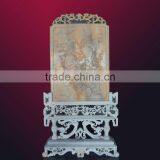 Chinese Marble Through Carved Dragon Relief thumbnail-1