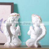 Resin White Baby Praying Angel Figurine thumbnail-4
