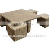 water hyacinth tables/ Square Stool Table Set New Style 2012