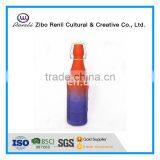 Two Colors Colored Square 500ml Glass Drink Water Bottle Hot Sale Glass Juice Bottle With Clip Lid in a Reasonal Price thumbnail-1