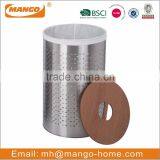 Cylinder Stainless Steel Laundry Bin thumbnail-3