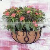 Wrought Iron Hanging Basket With Coco Liner thumbnail-1