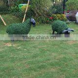 Fiberglass Goat Statue With Artificial Grass thumbnail-3