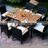 Luxury Garden Dining Set 6 Chairs Dining Set Uesd Rattan Outdoor Furniture thumbnail-1