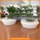 Multifunctional Shopping Mall Fiberglass Stool Chair With Flowerpot thumbnail-4