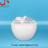 Hot Sales Home Decoration Glazed White Ceramic Apple Figure thumbnail-3