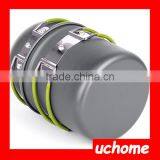 UCHOME High Quality Aluminum Camping Hiking Picnic Cookware Outdoor Cooking Set for Sale thumbnail-1