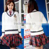 2016 Girls Sweater And Short Skirt For High School Uniform Designs thumbnail-5