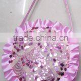 Fashion Round Lace Flower Sequin Little Girl Bag thumbnail-5