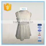 Summer Ladies White Lace Cotton Vest Maternity Clothing With Back Tie thumbnail-1