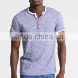 MGOO Top Selling Men's Half Sleeve T Shirt Button Down Plain Slim Fit T Shirt thumbnail-3