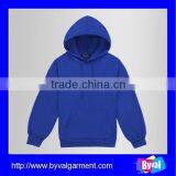 china gym hoodies & sweatshirt,high quality fleece pullover hoodie,fashion bule blank plain hoodie