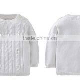 2017 Latest Design Crew Neck Long Sleeve Kids Cable Knitted Sweater thumbnail-3