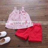 Kids New Outfit Summer Baby Plaid Shirt Cotton Summer Baby Thin Section Shorts Two Pieces Set thumbnail-3